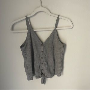 Wild Fable Grey Tied Front Tank Top